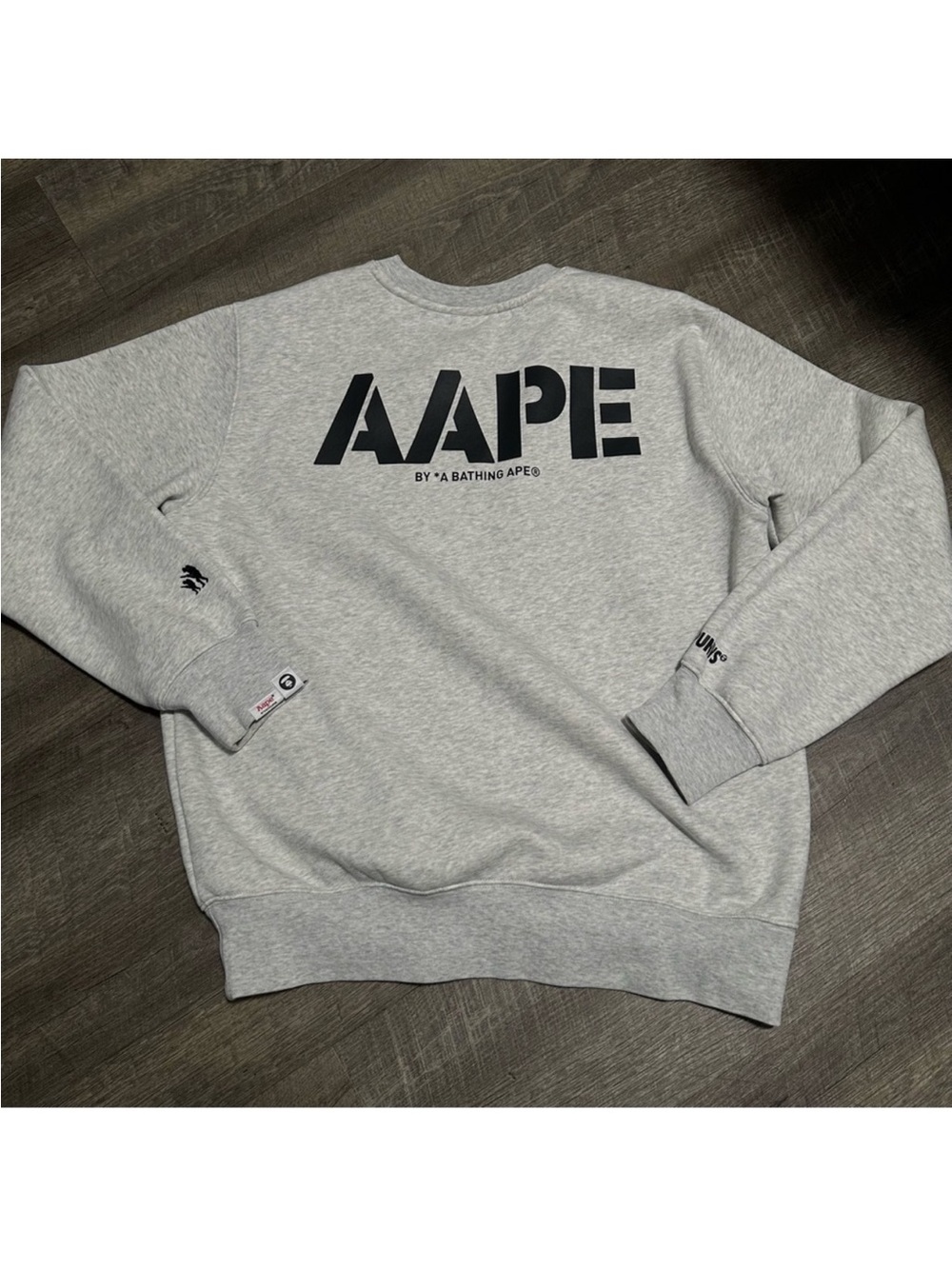 AAPE by A Bathing Ape Gray Crewneck Sweater